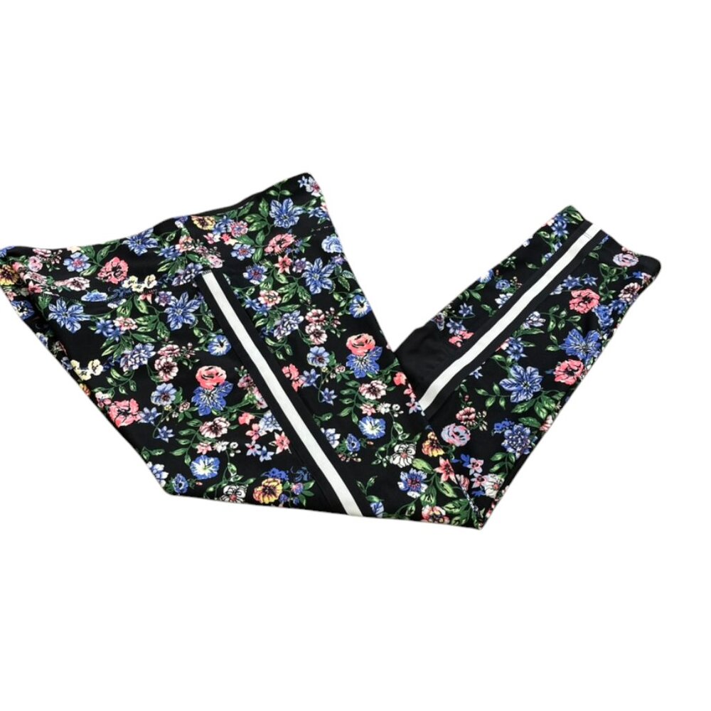 Calvin Klein Performance Women’s Yoga Fitness Leggings Black Floral Mesh Panel L